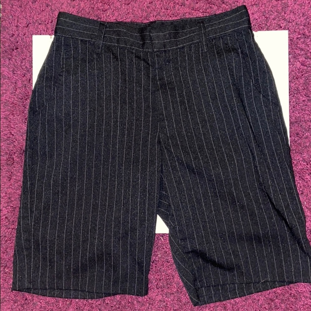 Black Thin Striped Hurley Shorts